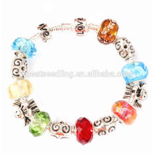 Alibaba Großhandelsförderung Geschenk handgemachtes DIY Murano Glas wulstiges Armband